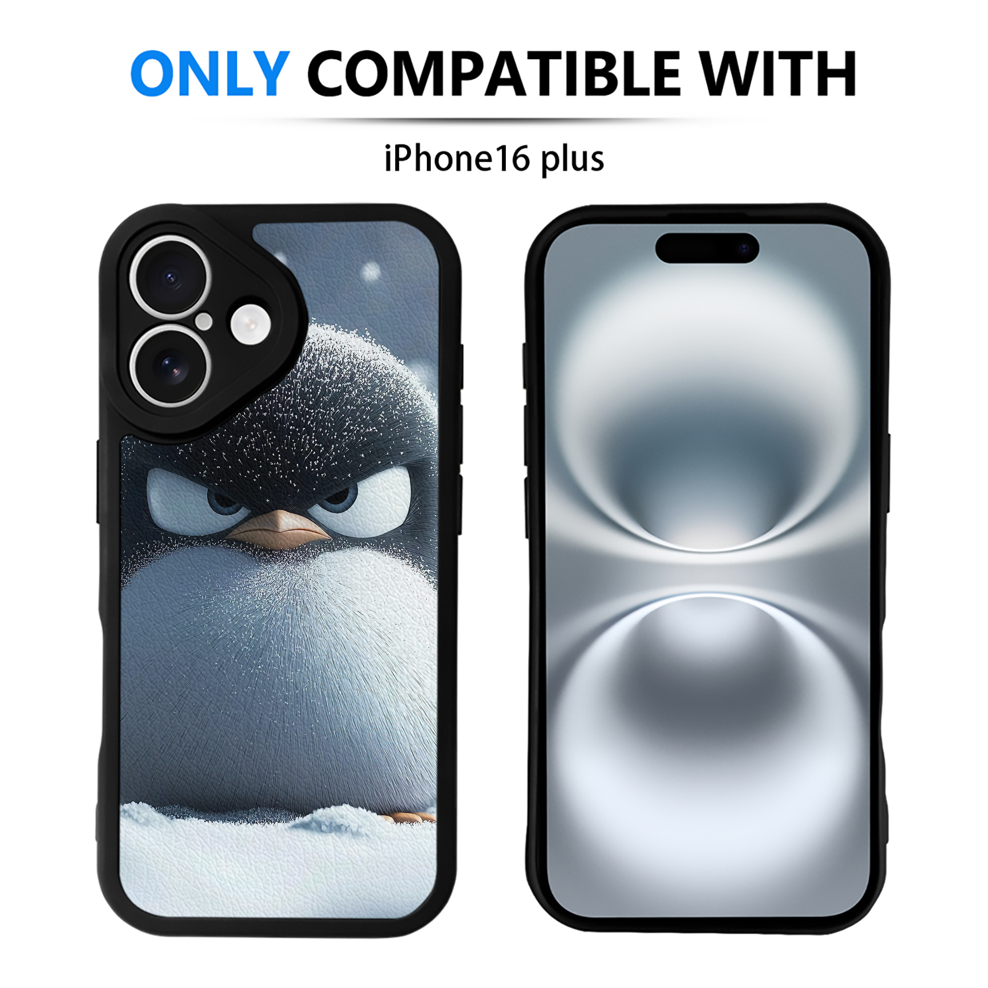 （画像用） Angry Birds アングリーバード 【iPhone 16シリーズ対応】シリコンスマホケース（レザー調） 材質：シリコン